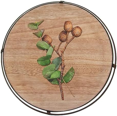 Defined Deco 12in Decorative Tray-Round Serving Tray with Metal Handle-Decorative Trays for Home Decor,Living Room Decor,Coffee Table Decor,Rustic Wooden Tray for Kitchen Table Decor,Dining Table. - Image 5