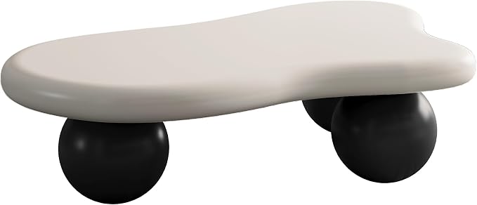 47" Cloud Coffee Table for Living Room Irregular Coffee Table Modern Low Coffee - Image 7