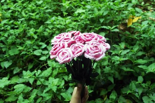 Handmade Paper Rose Bouquet with Delicate Pink Artificial Flowers Long-Lasting Decorative Floral Arrangement Sustainable Gift for Any Occasion - Image 5