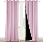 NICETOWN 100% Blackout Blinds, Baby Pink, Laundry Room Decor Window Treatment by NICETOWN