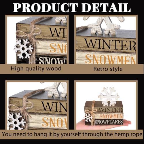 4 Pcs Winter Table Decorations Snowflaketiered Tray Decor - Image 6