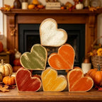 Wooden Hearts Fall Decor, Fall Decorations for Home - Image 3