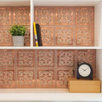 Peel and Stick Metal Backsplash Tiles, Patina Copper, 10-Pack - Image 3