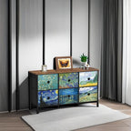 EXOTICA 6 Drawer Dresser for Bedroom Van Gogh Chest of Drawers Wide TV Stands - Image 2