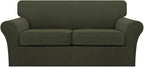 Turquoize 3 Piece Sofa Covers for 2 Cushion Couch Sofa Slipcover Soft Couch by Turquoize