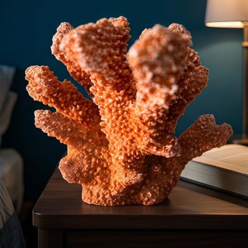 Resin Coral Sculpture, 7.1-Inch Coastal Home Decor - Image 6
