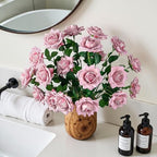 Artificial Flowers Artificial Roses Fake Roses 23.2In 20PCS Long Stem Artificial Flowers for Tall Vase Silk Rose Suitable for Indoor Wedding Party Decor Valentine's Day DIY Bouquet Spring,Pink - Image 6