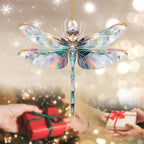Dragonfly Ornament Stained Glass Style – Acrylic Window Hanging Suncatcher, Car Rearview Mirror Charm, Whimsical Holiday Christmas Tree Ornament, Unique Dragonfly Gifts for Women, Mom, Teacher(Sun-13) - Image 6