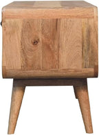 Reverse Curve Oak ish Media Unit - Image 8