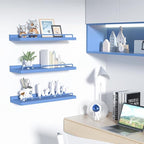 RYOFOBETTO Blue Floating Shelves, Room Decor Shelves, Picture Frames - Image 6