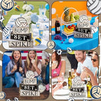 Yuntau 4 Pcs Volleyball Tiered Tray Decorations Wooden Block Sign - Image 4
