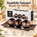 Creative Scents Dublin Brown Decorative Tray and Orbs Set - Coffee Table Decor Centerpiece for Living Room, Dining Table, Entryway - 3 Decorative Balls with 15.5 Inch Tray, Gift Boxed Home Decor - Image 4
