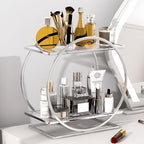 Makeup Perfume Organizer, Sliver 2-Tier Bathroom Counter Organizer by YIWANFW