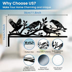 CUTHOLLOW Crow and Branch Door Topper Sign Metal Wall Art Decor - Image 2