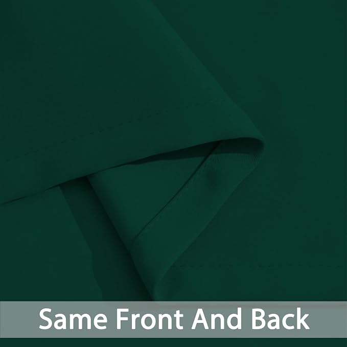 Yakamok Room Darkening Curtains 70x84 inch Length Dark Green-Living Room | 2 - Image 5