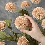 Waipfaru 12 Pcs Artificial Pompon Mums Faux Flowers for Vase, 27" Bulk Long Floral Fake Chrysanth Branches with Stems Vase Filler for DIY Bouquet Centerpieces, Indoor Home Decorations, No vase, Beige - Image 4