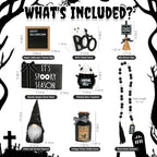 8Pcs Halloween Tiered Tray Decor Set, Halloween Decorations for Home Indoor - Image 2