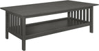 Classic Style Coffee Table and Two End Set Antique Gray Finish 3Pc Occasional - Image 3