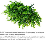 XLFAQXM Artificial Plants Flowers Grass Shrubs 8 Pack No Fade Faux Plastic Flowers Outdoor for Farmhouse Garden Porch Patio Indoor Wedding Decoration Greenery Fake Plants uv Resistant (1#Green) - Image 3
