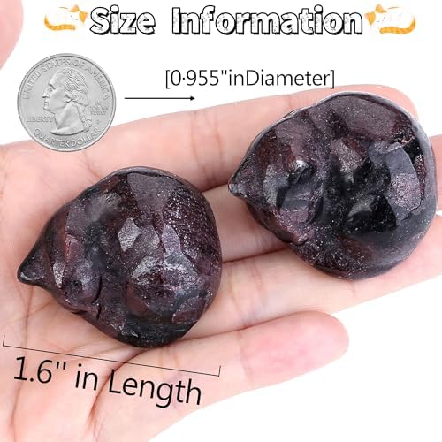 QINJIEJIE Red Cat Crystal Statue Healing Crystal Cat Gifts Gemstones Decor - Image 3