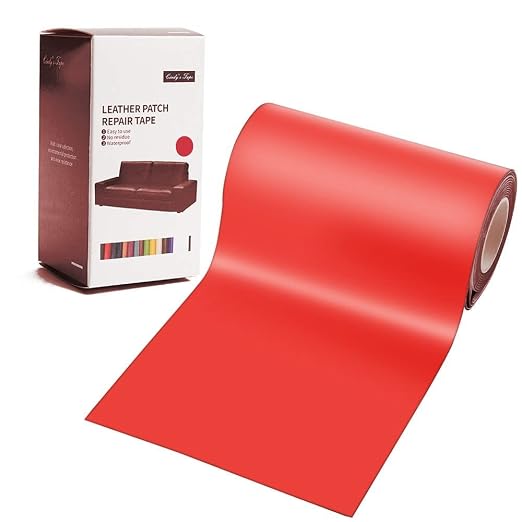 Leather Repair Patch Tape Red 3 x 60 inch Self Adhesive Leather Repair Tape by Cindy%27s+Tape