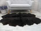 HUAHOO Premium Genuine Sheepskin Rug Black Real Australia Sheepskin Natural - Image 7