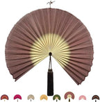 ChumDecor Bamboo Fan Wall Decor, Japanese Wall Fan, Red Brown 60 in by ChumDecor