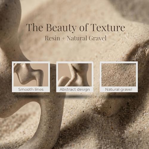 Large Sandstone Thinker Statue Decor, Modern Minimalist Abstract Sculpture, Thinker Sculpture Home Decor for Living Room, Office Desk, Bookshelf Decor, Contemporary Home Decor Accent - Image 5