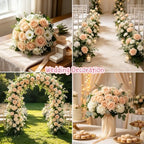 Kimura's Cabin 12pcs Real Touch Rose Artificial Flowers Long Stem,Champagne - Image 5