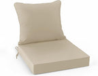 Summsun Outdoor Chair Cushion Weather Resistant, Backrest and Seat Cushion Set by SUMMSUN