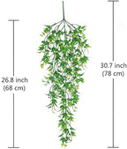 Artificial Hanging Vine, Sweet Potato Leaves Plastic Plants Greenery Faux Ivy Garland Fake Plant UV Resistant for Indoor Outdoor Garden Door Wall Baskets Wedding Party Table Decoration Green 4 Pcs - Image 5