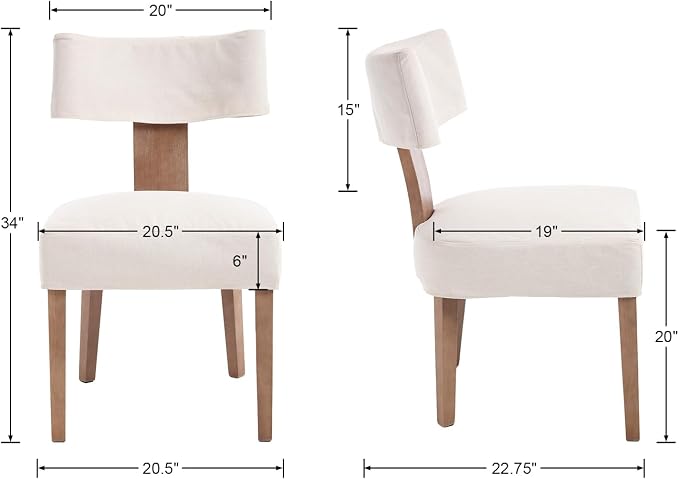 HNY Mid Century Modern Dining Chairs Set of 6 - Image 2