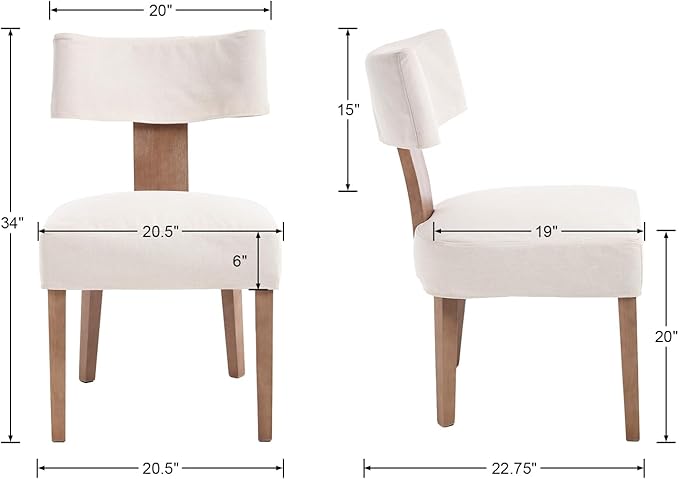HNY Mid Century Modern Dining Chairs Set of 2 - Image 2