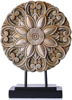 Small Wood Colour Minimalist Round Statue Above Cabinet Decor Kitchen,Modern Decorative Sculpture Home Decorations for Living Room Coffee Table,Office Decor Items,Center Pieces Decoration (Brown) by XMGZQ