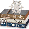 4 Pcs Winter Centerpieces for Table Winter Table Decorations by Anglechic