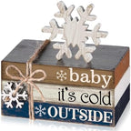 4 Pcs Winter Centerpieces for Table Winter Table Decorations by Anglechic