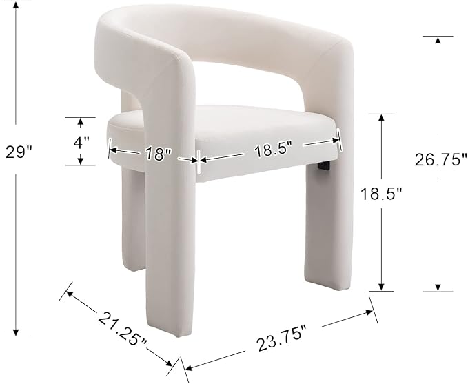 BESTANO Modern Velvet Fabric Upholstered Dining Chairs - Image 3