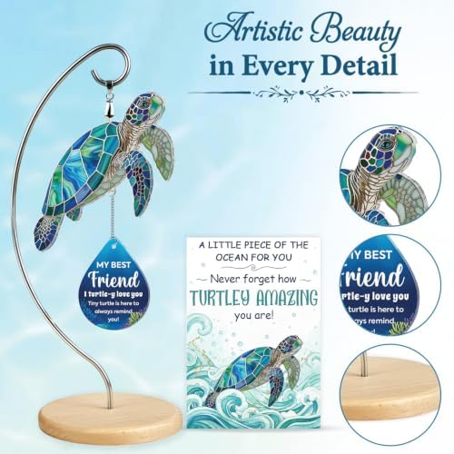 Positive Turtle Gifts for Best Friend Women - Christmas Desk Decor - Image 6