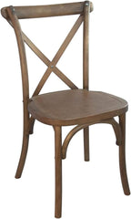 EMMA + OLIVER Light Brown X-Back Chair by EMMAOLIVER