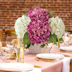 JINWOE Magenta Pink Hydrangea Artificial Flowers, 4Pcs 21” Latex Real Touch Flowers, Full Faux Silk Flowers Fake Artificial Hydrangeas with Stems for Bouquet Table Centerpieces Wedding Baby Showers - Image 5