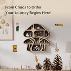 Mushroom Decor Floating Shelves with Lights, Crystal Display Shelf for Wall - Image 7