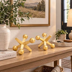 4 Inch Gold Jacks Decor Set of 2 - Image 5