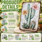 Bouquet Square Vintage Tin Sign Cactus Wall Art Cacti Art Wall Sign Decor for Home Kitchen Garage Outdoor Yard Farmhouse 8x12 Inch - Image 3