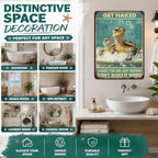 Sea Turtle Funny Bathroom Quote Metal Tin Sign Wall Decor Vintage Get Naked For Home Hotel Bathroom Sign 12x16 Inch - Image 5
