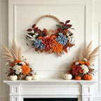 2PCS Fall Wreath, 22 Inch Pumpkin Wreaths for Front Door Decor - Image 5