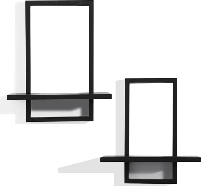 PHOENANCEE Square Floating Shelves, Wall Plants Holder, Bathroom Wall Decor - Image 8