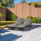 79'' Long Reclining Chaise Lounge Set, Outdoor Wicker Reclining Lounge Chair - Image 5