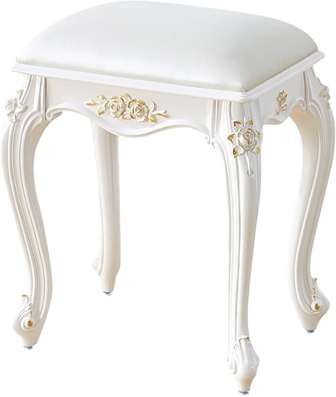 Vintage Vanity Stool Vanity Chair, Round & Rectangular Makeup Stool, Cute by Unknown