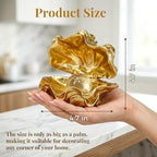 Pearl Oyster Statues Home Decor Accent Gold Decorations - Image 3