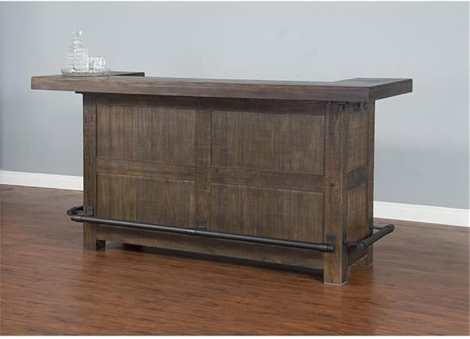 Pemberly Row 80" Transitional Wood Gorgeous Bar Unit - Image 4